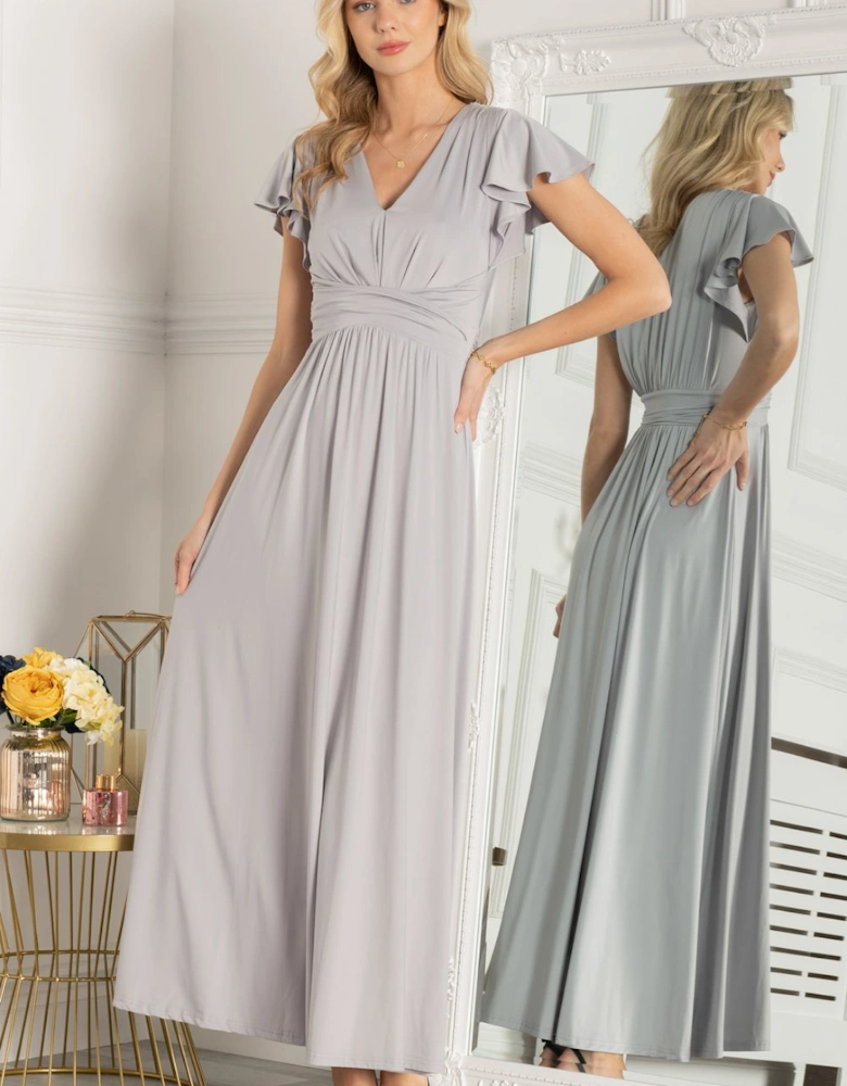 Twist Waist Jersey Maxi Dress