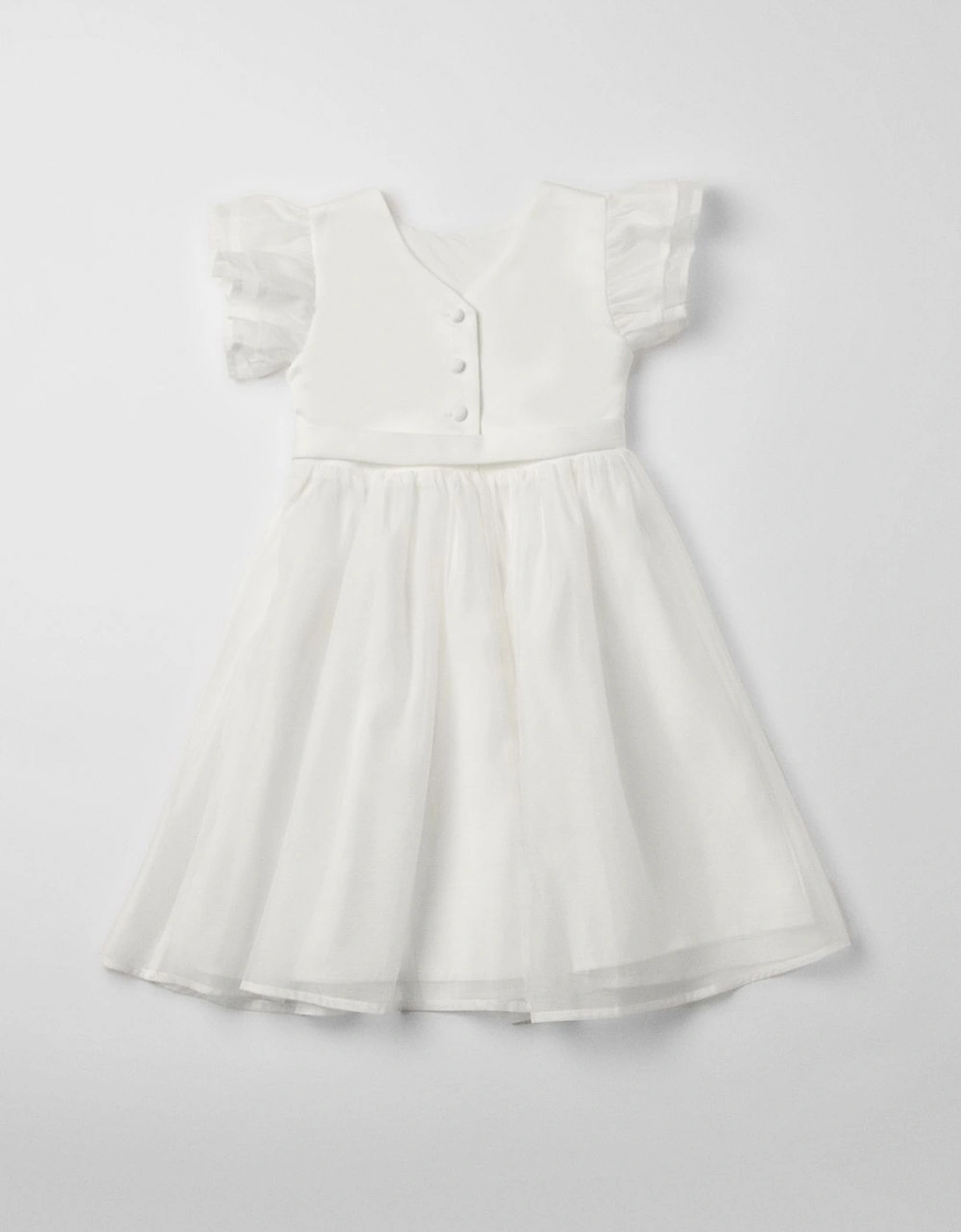 Mesh Flutter Sleeve Flowergirl Dress, 2 of 1