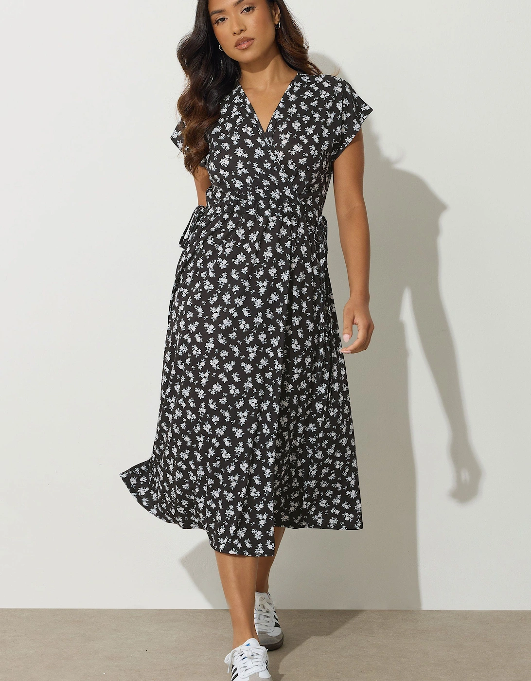 Petite Ditsy Wrap Maxi Dress, 2 of 1