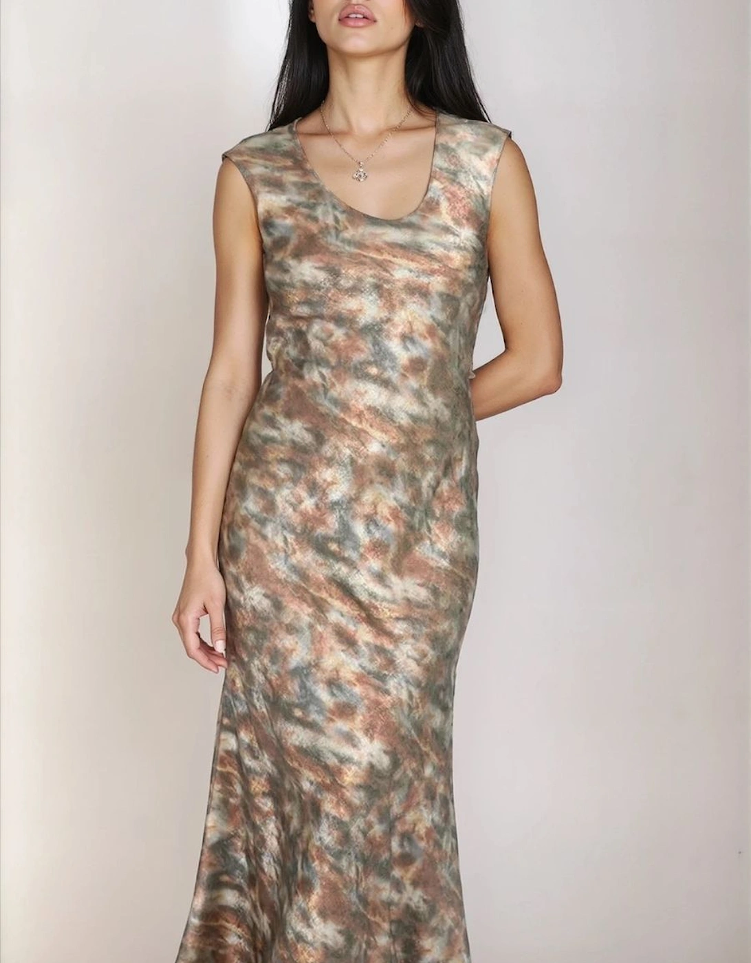 Sage Blur Print Maxi Dress, 2 of 1