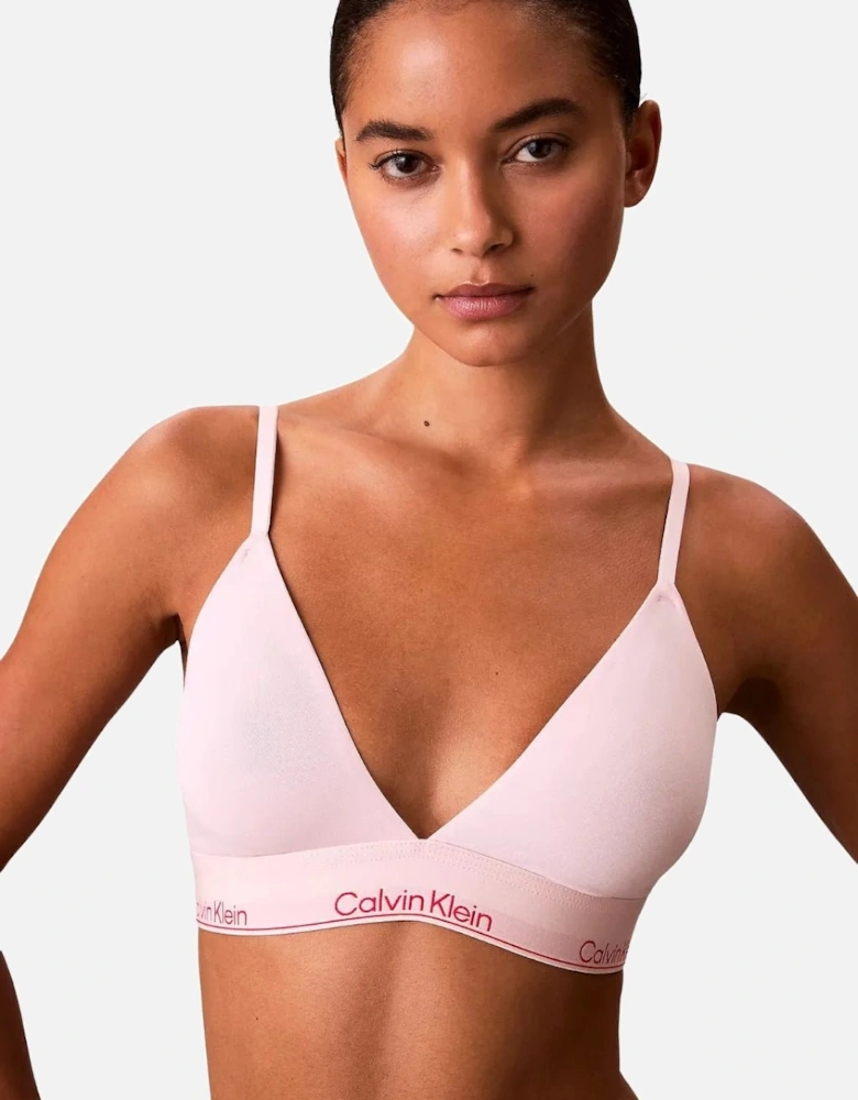 Icon Cotton Modal Lightly Lined Triangle Bra, Potpourri Pink