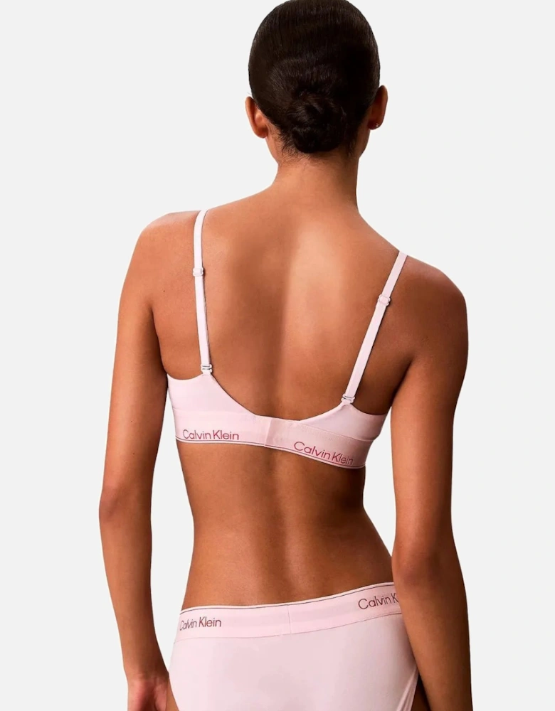 Icon Cotton Modal Lightly Lined Triangle Bra, Potpourri Pink