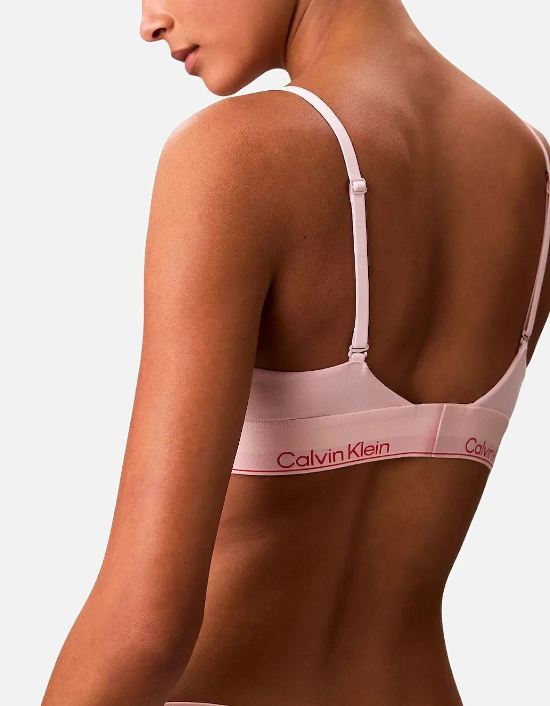 Icon Cotton Modal Lightly Lined Triangle Bra, Potpourri Pink