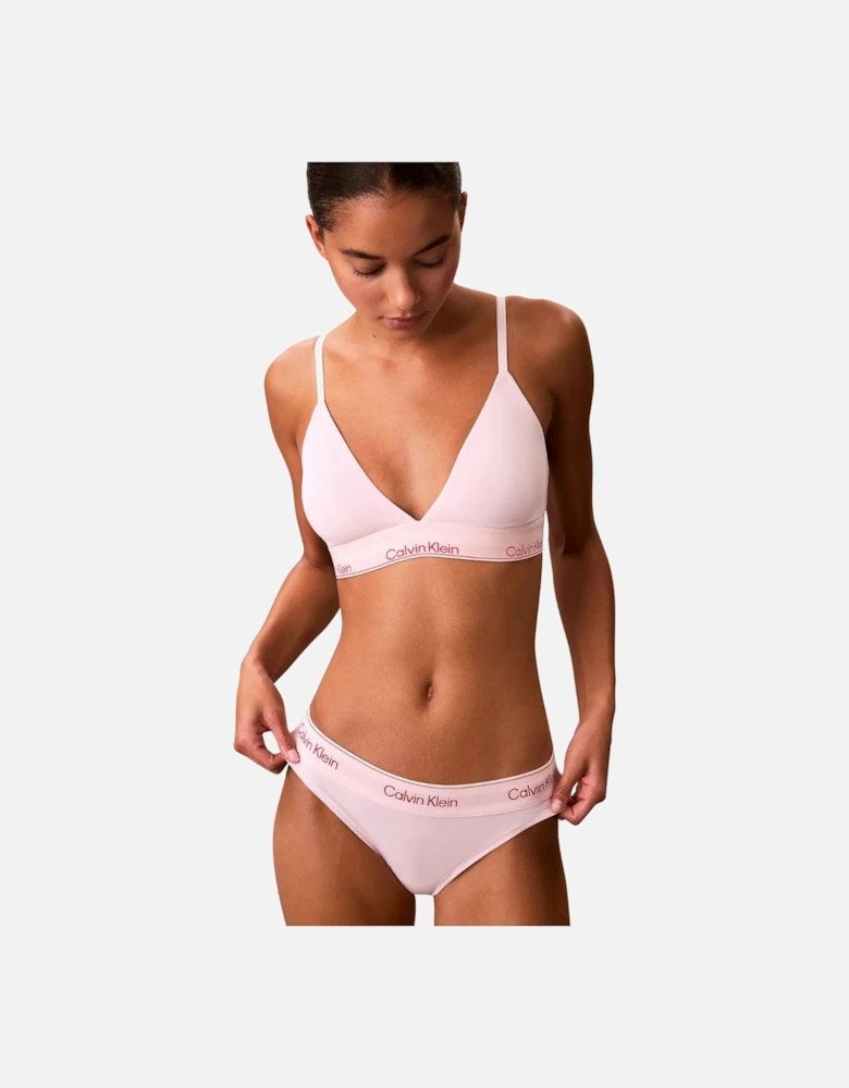 Icon Cotton Modal Lightly Lined Triangle Bra, Potpourri Pink