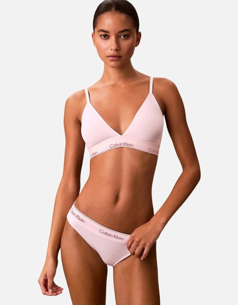Icon Cotton Modal Lightly Lined Triangle Bra, Potpourri Pink
