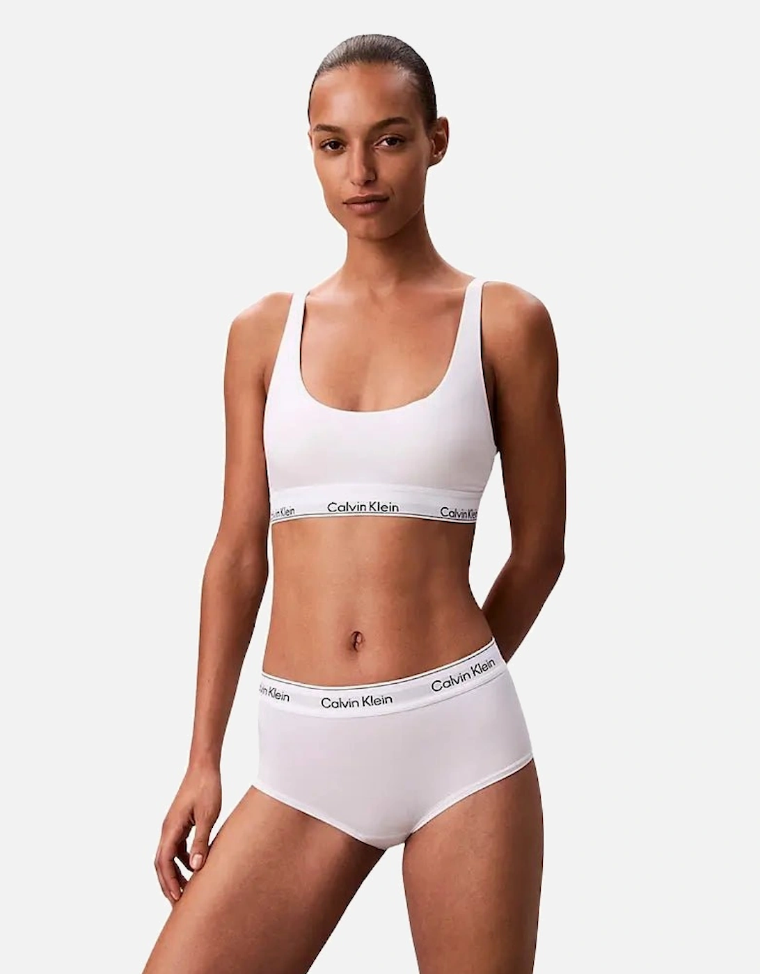 Icon Cotton Modal Boy Short, White