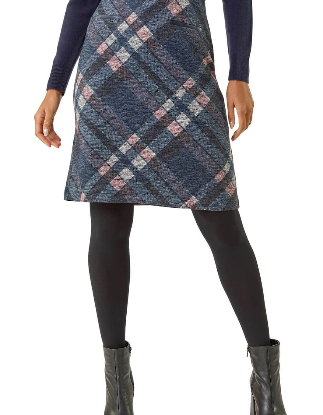 Check Print Brushed Skirt, 2 of 1