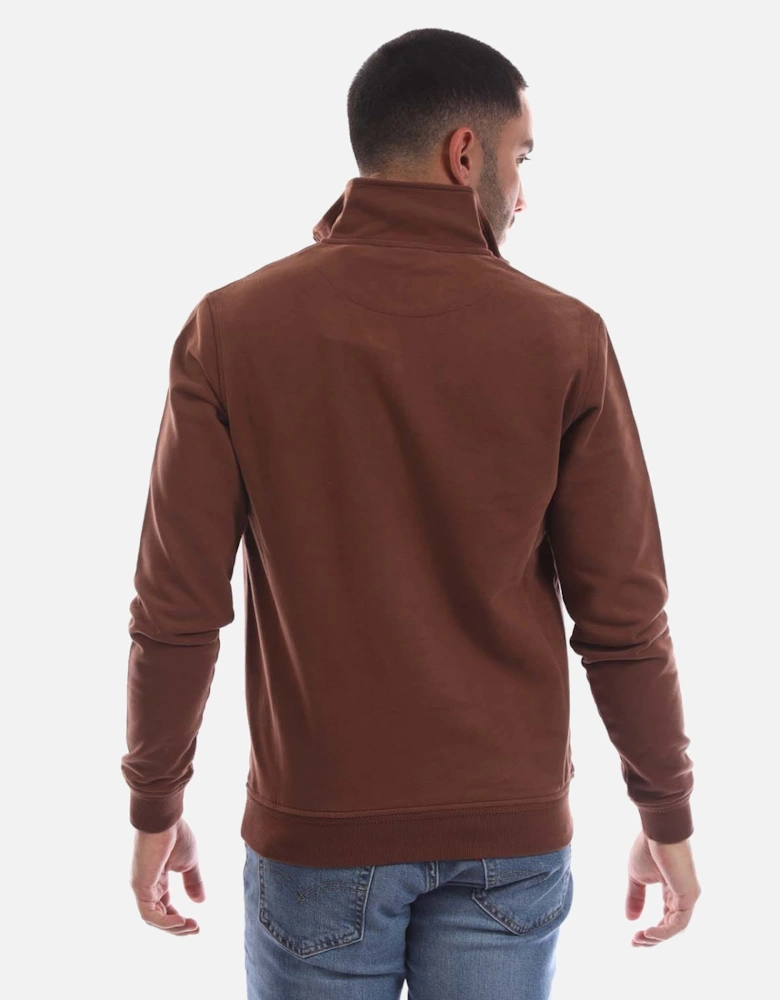 Fleeced Quarter Zip Sweatshirt - Quarter Zip Sweatshirt