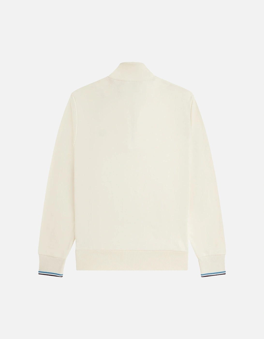 Half Zip Sweatshirt Ecru/Court Blue/Oxblood