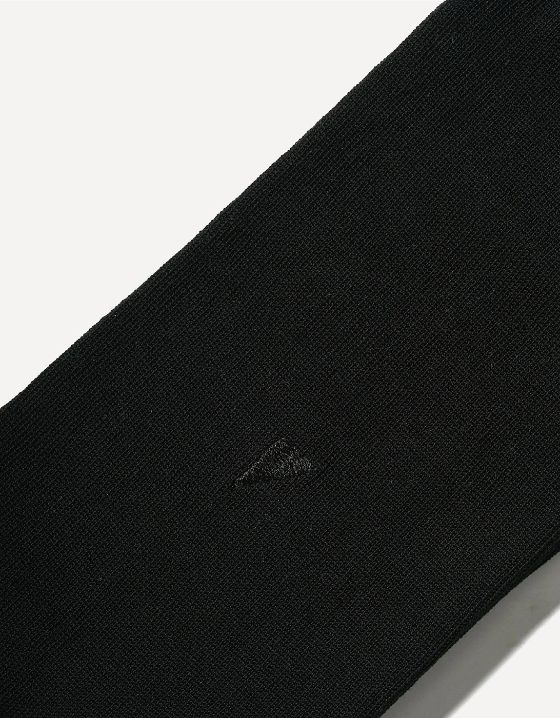 Cotton Black Calf High Socks