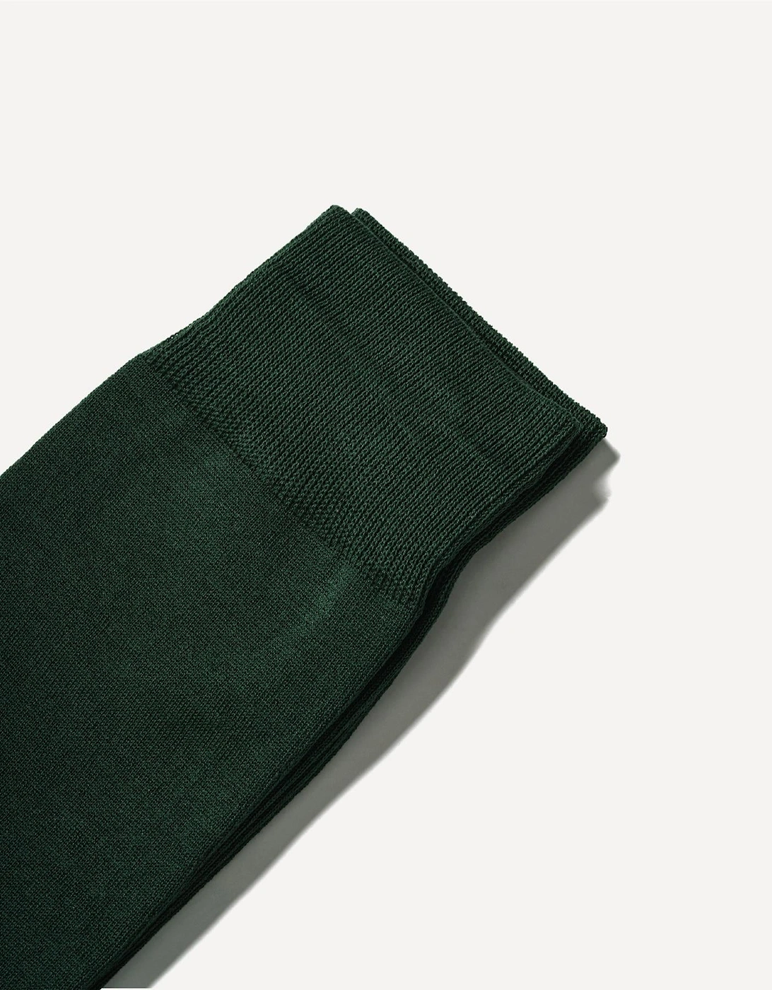 Cotton Bottle Calf High Socks