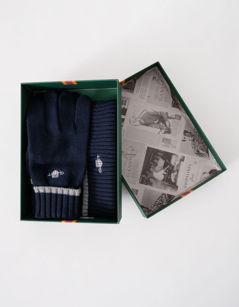 Essential Beanie & Gloves Set - 410 Marine