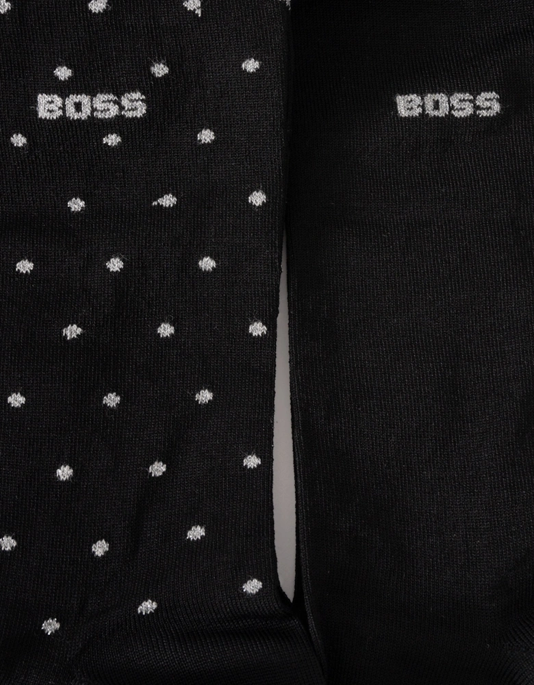 BOSS Orange Mens 2-Pack Mercerised Cotton Sock Gift Set - Black 002