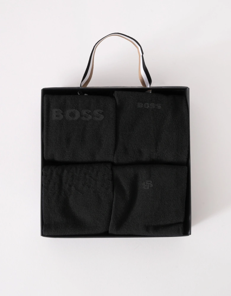 BOSS Orange Mens 4 Pack RS Iconic Sock Gift Set - Black 001