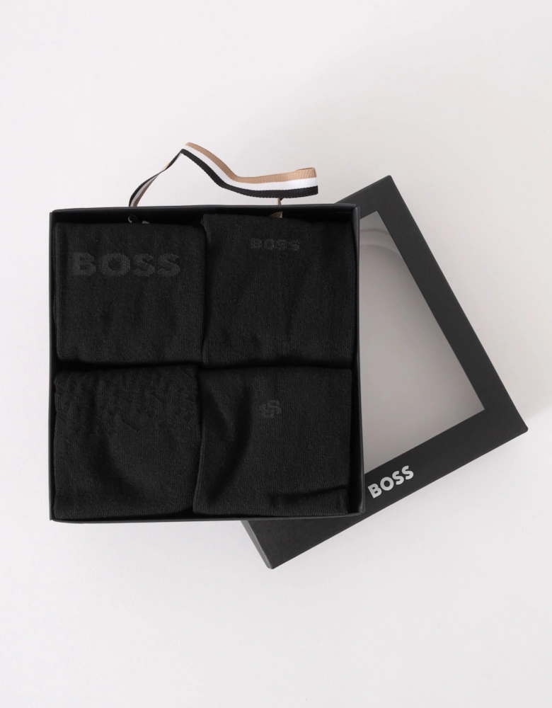 BOSS Orange Mens 4 Pack RS Iconic Sock Gift Set - Black 001