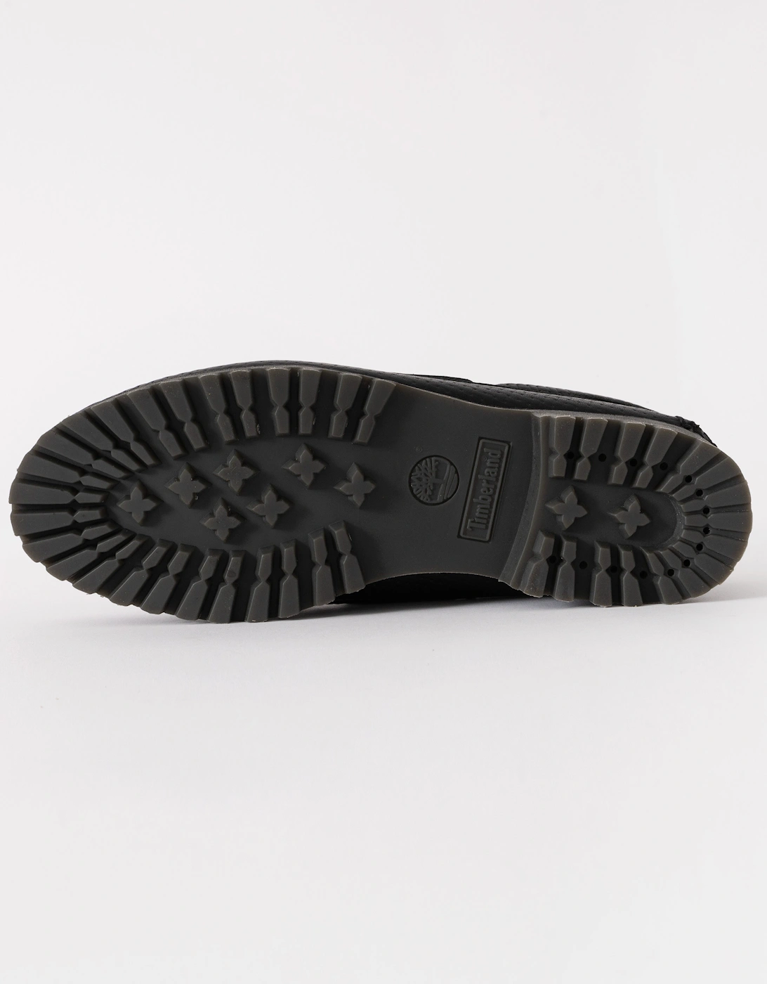 Mens Authentic Full Grain Leather Boat Shoe - Black/Dark Brown