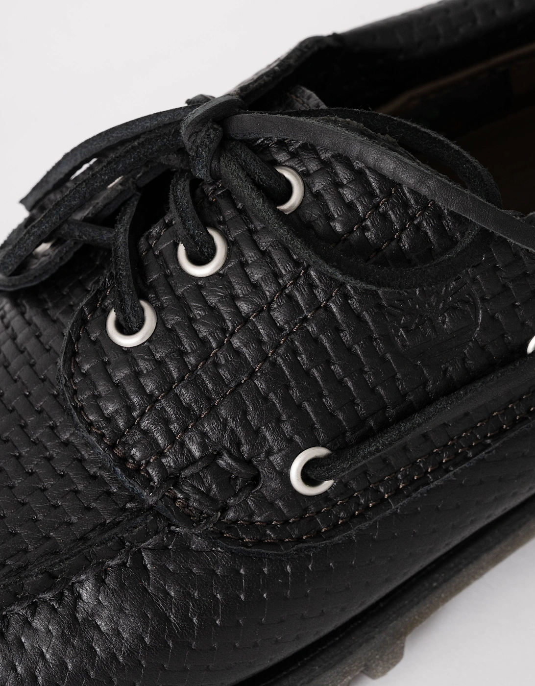 Mens Authentic Full Grain Leather Boat Shoe - Black/Dark Brown