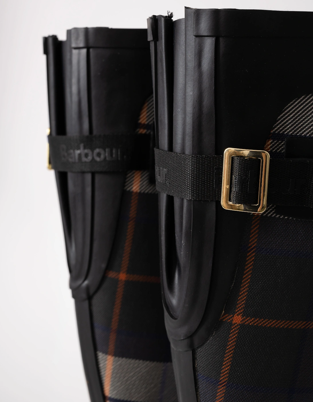 Dena Womens Tall Wellies - Black/Ancient Tartan