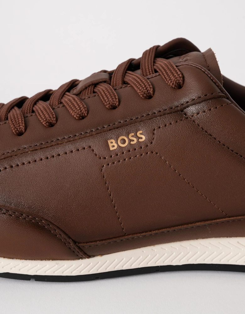 BOSS Orange Nitan Low Profile Bu Mens Trainers - Medium Brown 210
