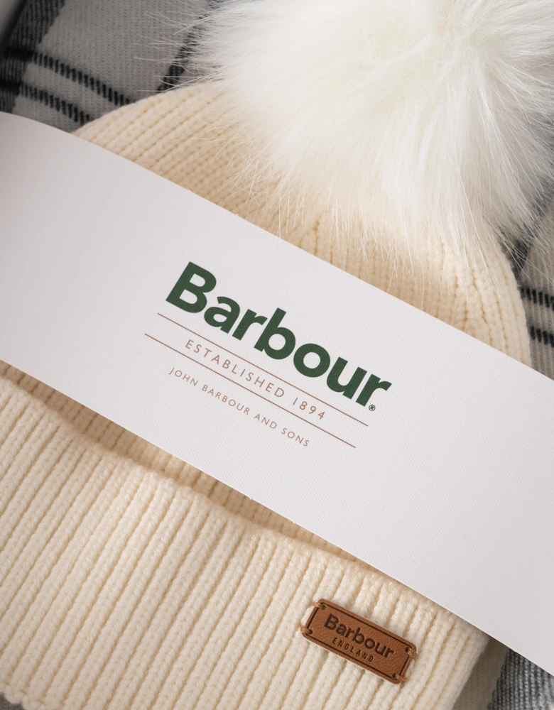 Dover Beanie & Hailes Scarf Gift Set - Monochrome Tartan