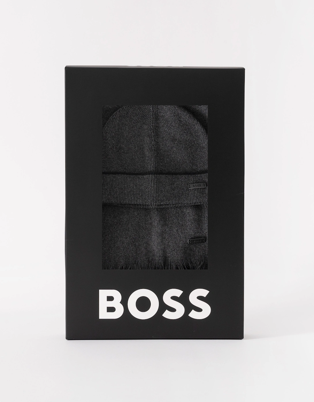 BOSS Orange Mens Henzo Hat & Scarf Gift Set - Medium Grey 030, 6 of 5