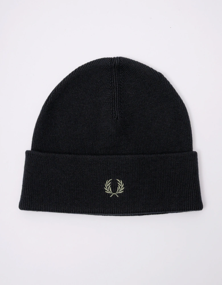 Mens Classic Beanie - Black/Laurel Wreath Green W90
