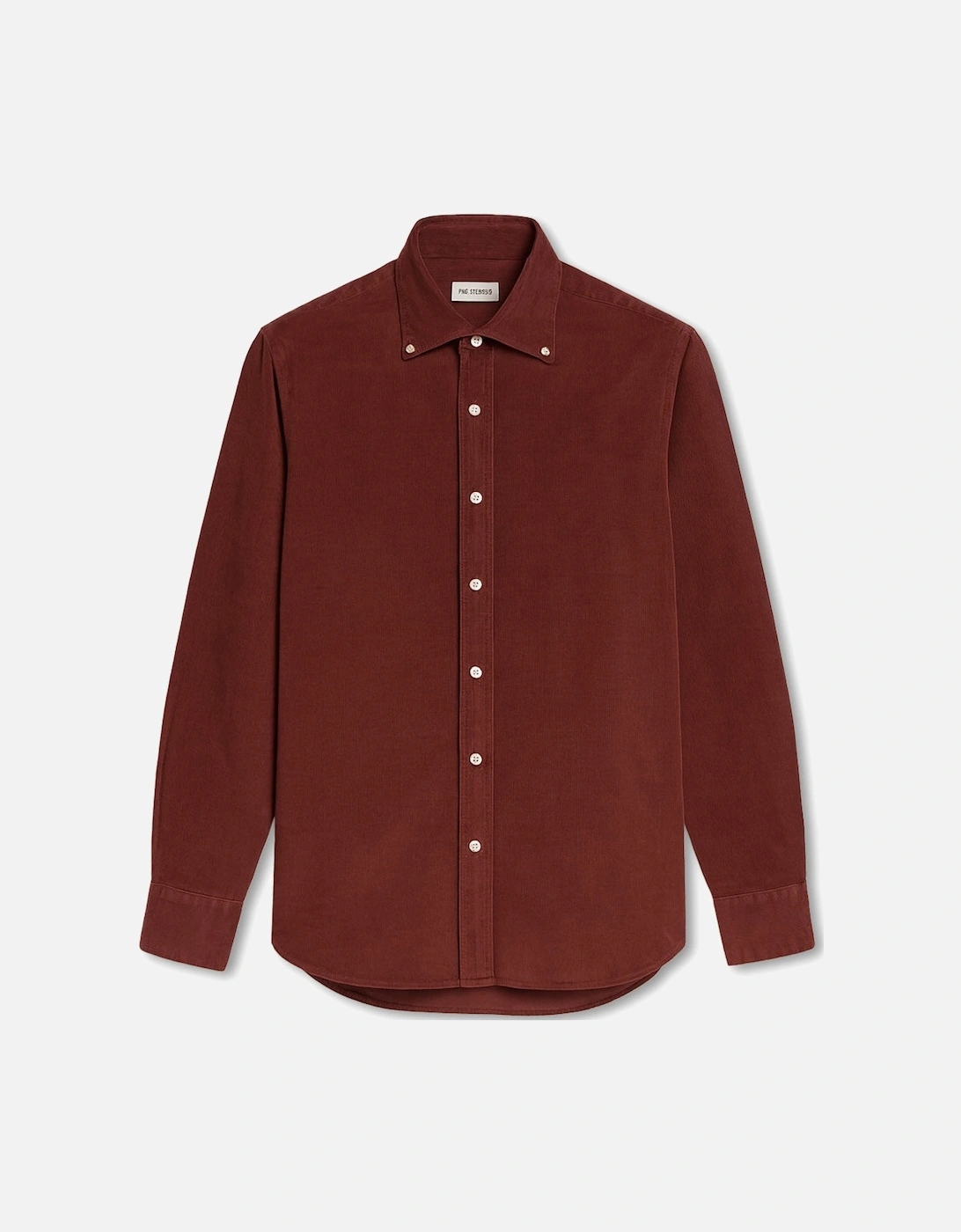 Men's Burgundy Corduroy Brushed Cotton Shirt, 4 of 3