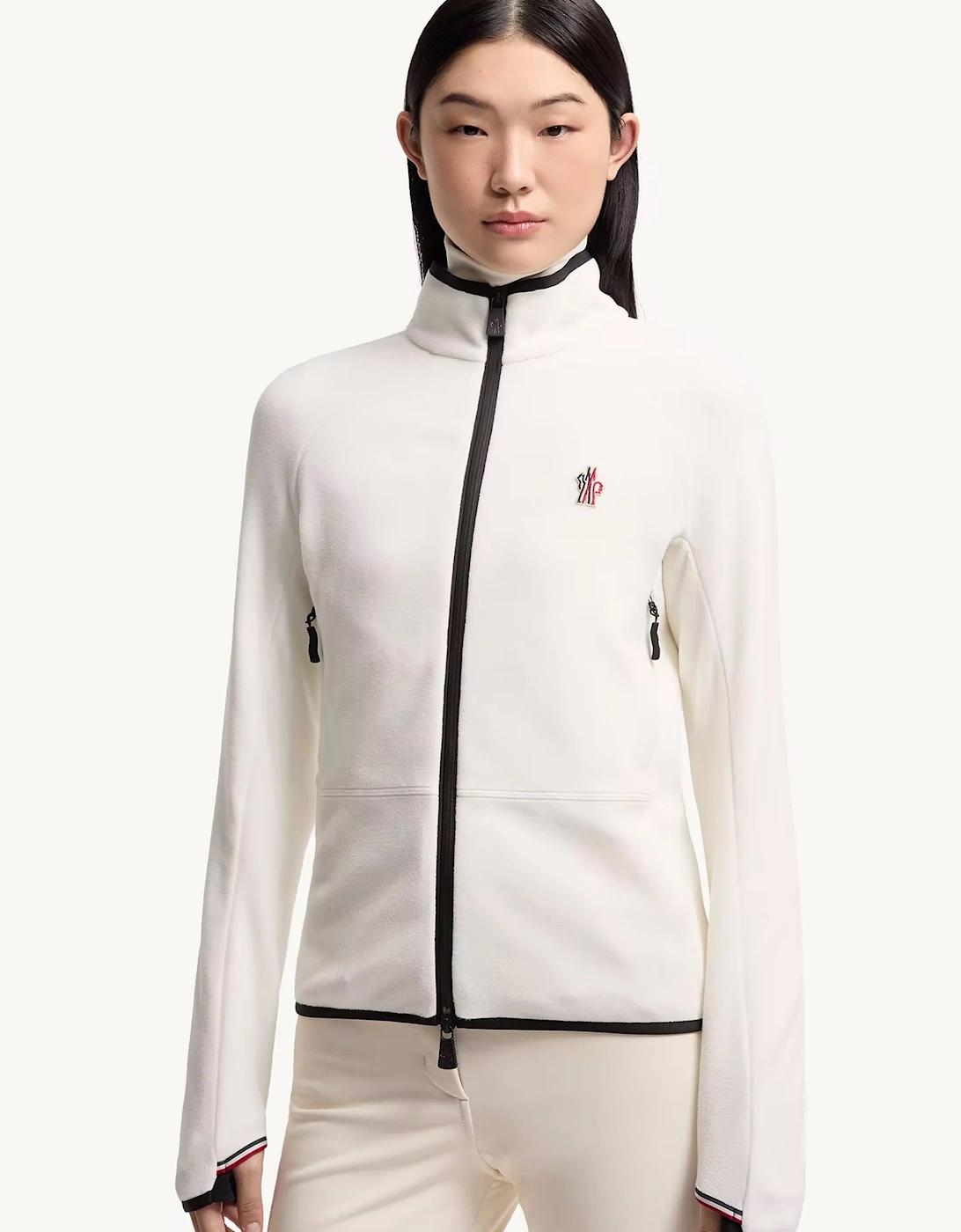 Womens Mid Layer Zip Sweatshirt White