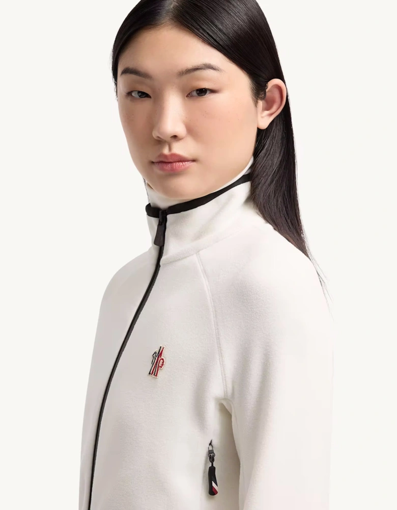 Womens Mid Layer Zip Sweatshirt White