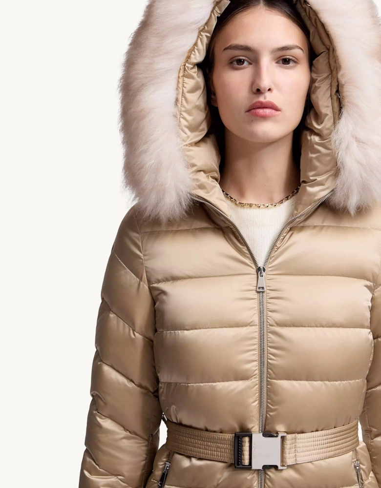 Womens Leersie Down Jacket Beige