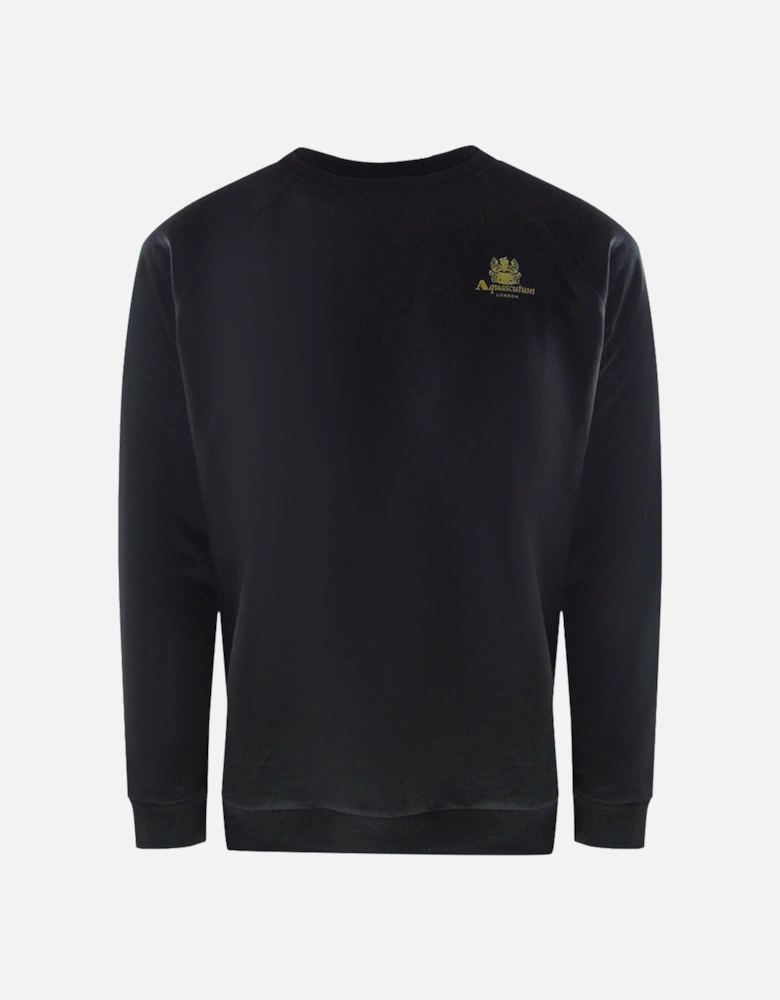 Small Iconic Crest Black Crewneck Tracksuit Set
