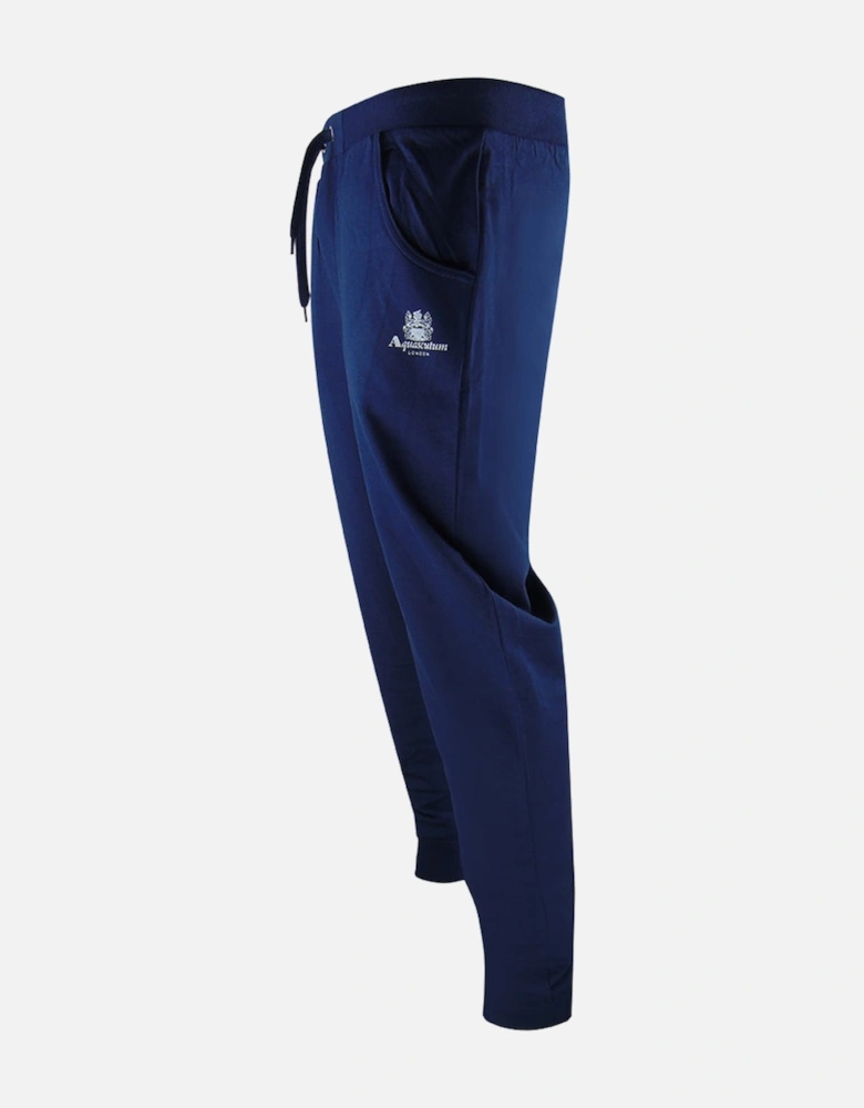 Small Iconic Crest Navy Blue Crew Neck Tracksuit Set