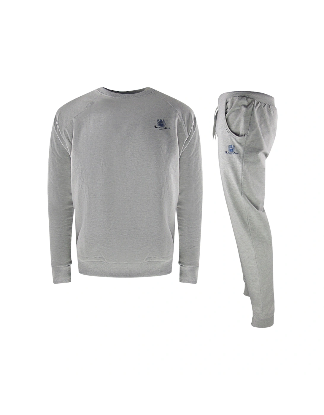 Small Iconic Crest  Crew Neck Grey Tracksuit Set, 7 of 6
