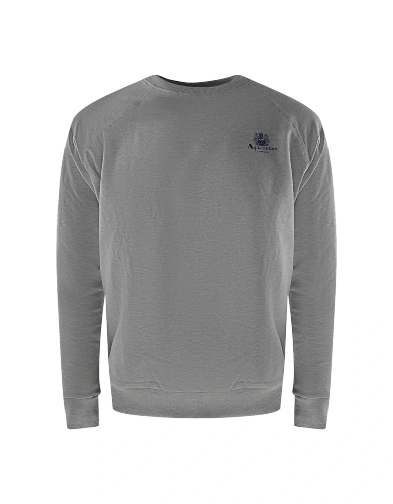 Small Iconic Crest  Crew Neck Grey Tracksuit Set