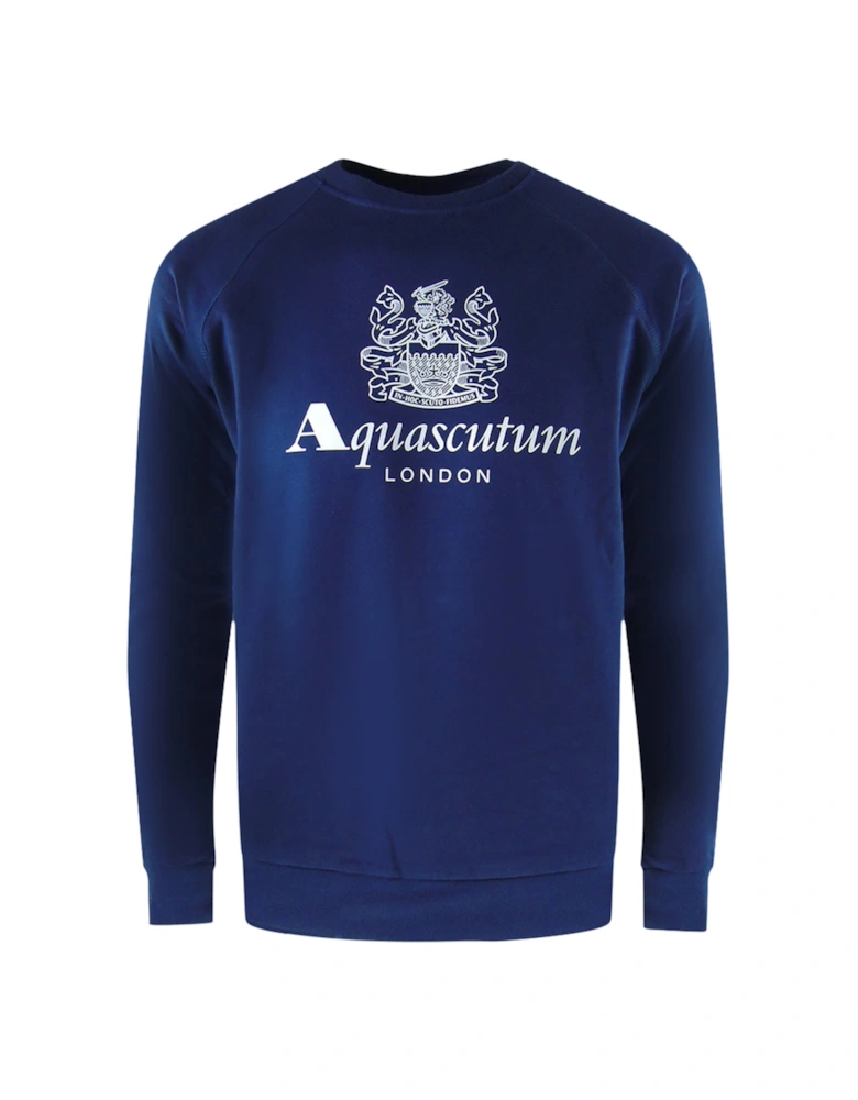 London Logo Crewneck Navy Blue Tracksuit Pants Set