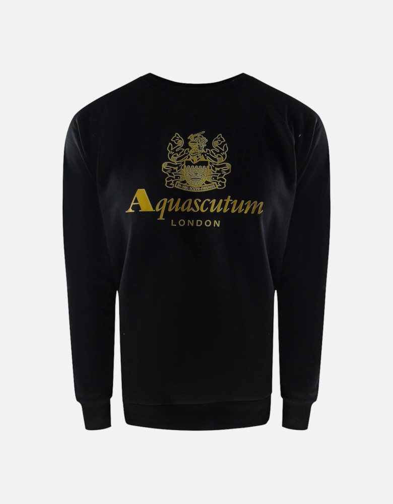 London Logo Crewneck Black Track Pants Set