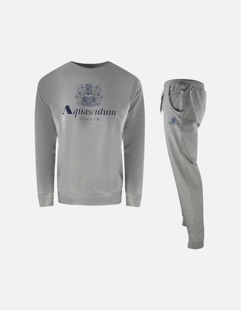 London Logo Crewneck Grey Tracksuit Pants Set