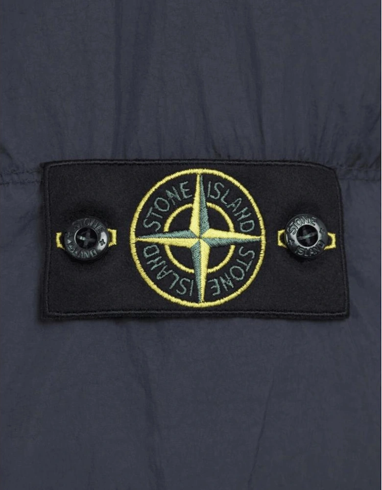 Crinkle Reps Mid Length Navy Puffer Jacket