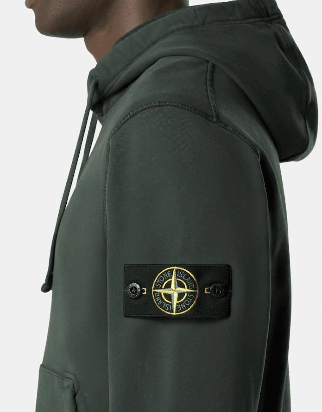 Cotton Fleece Juniper Green Hoodie