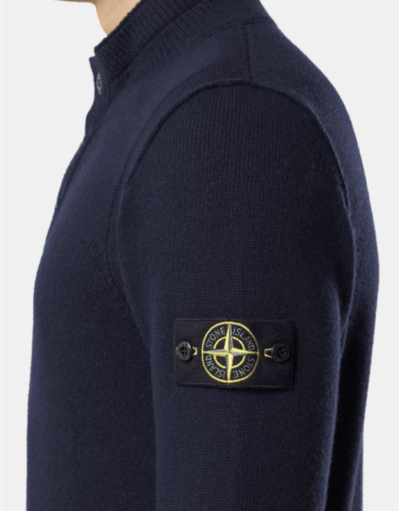 Half Zip Lambswool Navy Knitwear Jumper