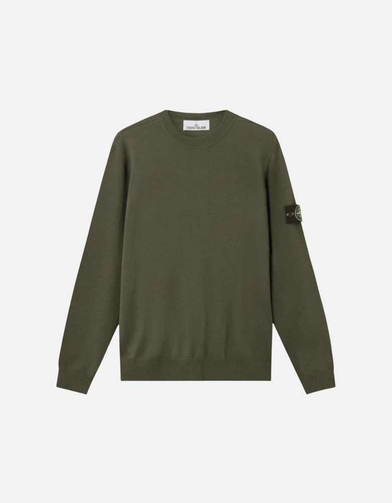 Light Virgin Wool Military Green Knitwear