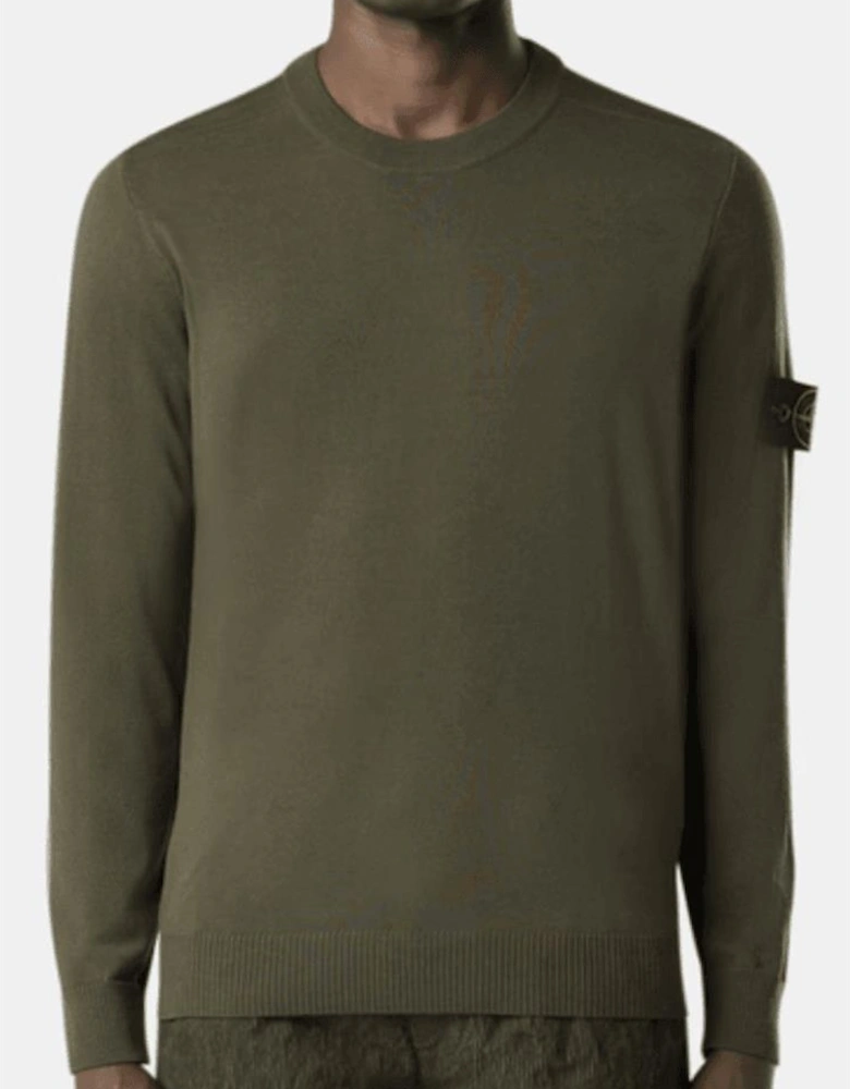 Light Virgin Wool Military Green Knitwear