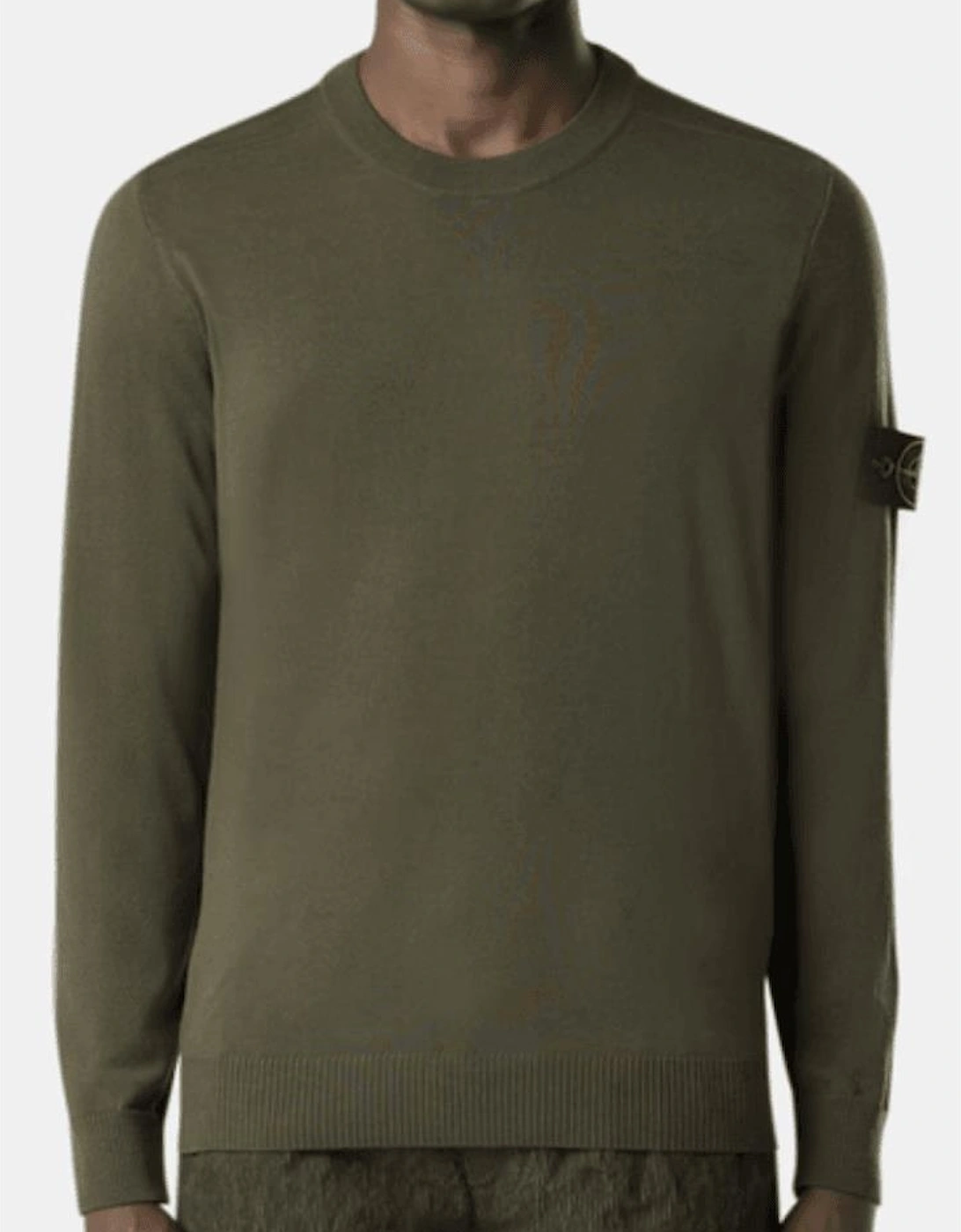 Light Virgin Wool Military Green Knitwear