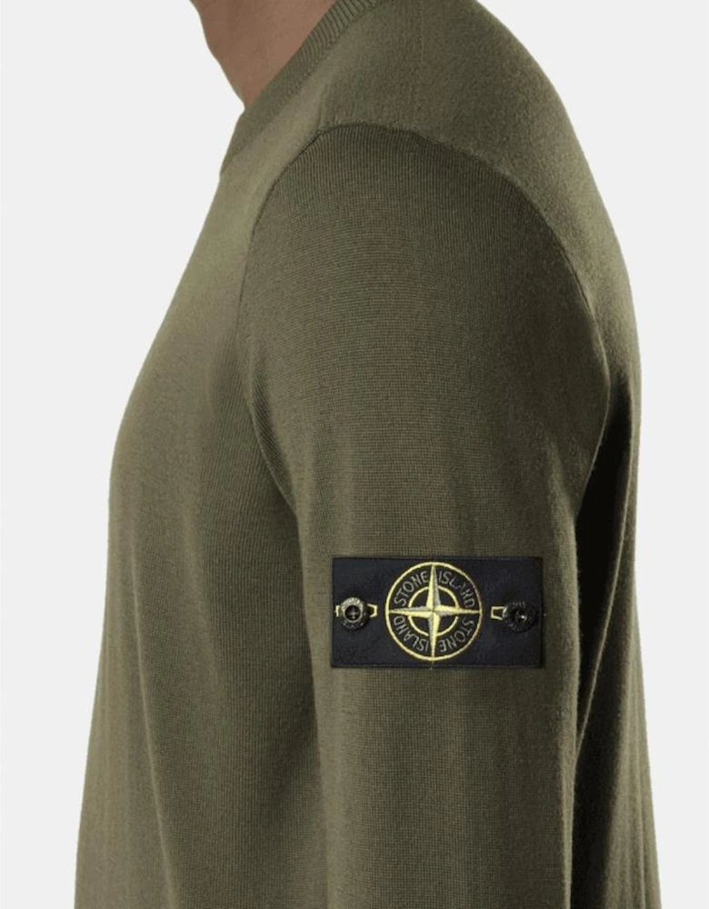 Light Virgin Wool Military Green Knitwear