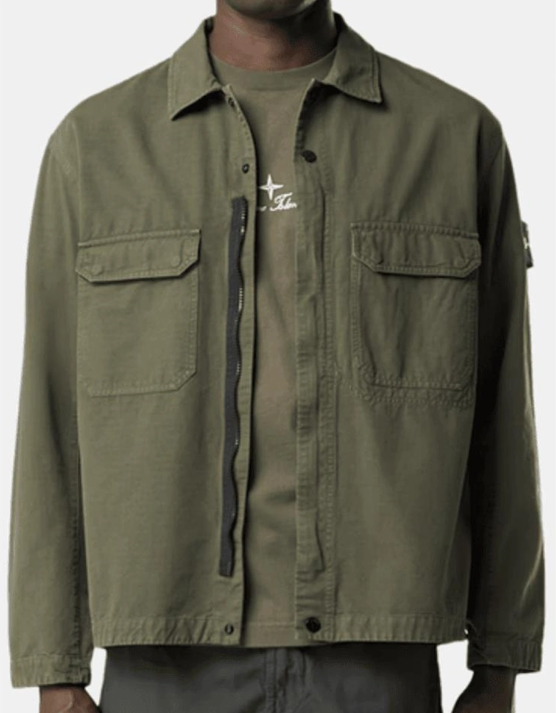 Ripstop Cotton Military Green Overshirt