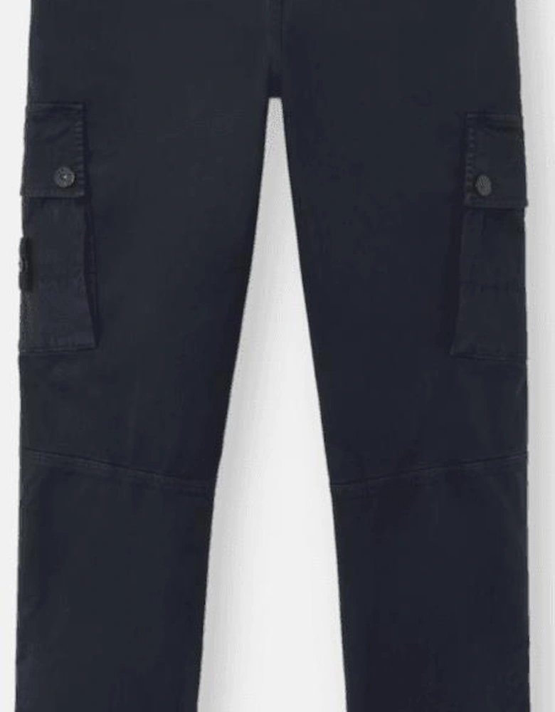Slim Fit Stretch Organic Broken Twill Navy Cargo Pant