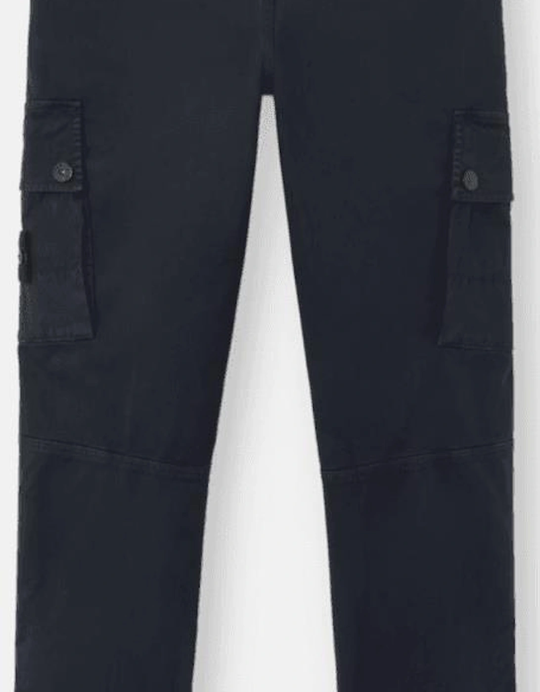 Slim Fit Stretch Organic Broken Twill Navy Cargo Pant