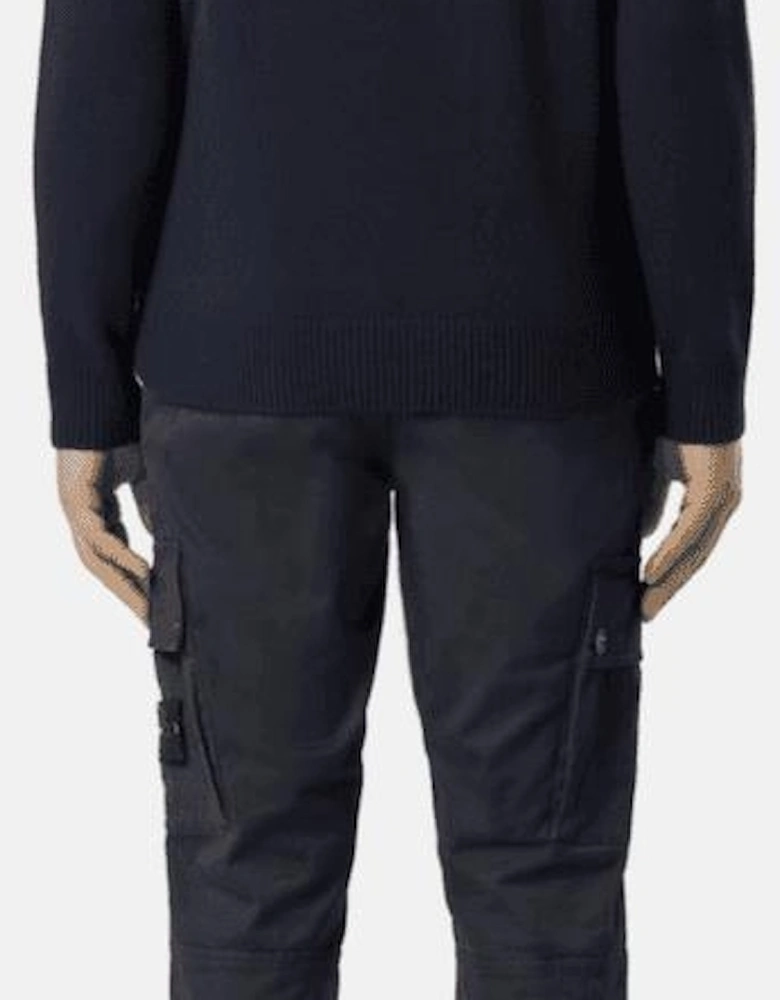 Slim Fit Stretch Organic Broken Twill Navy Cargo Pant