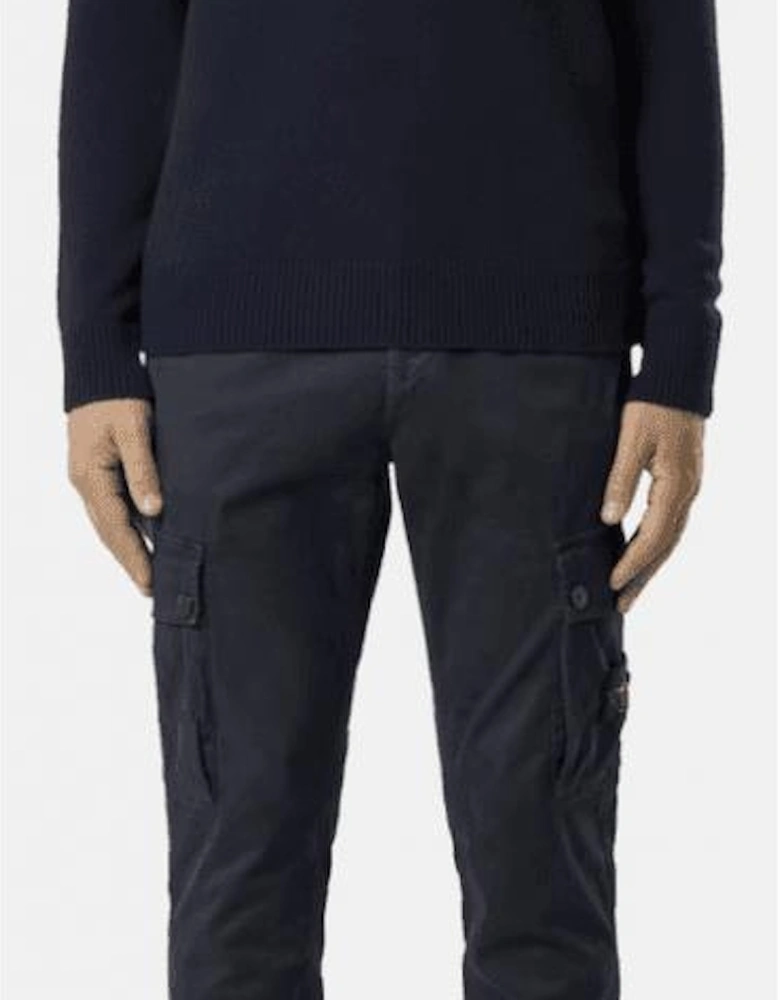 Slim Fit Stretch Organic Broken Twill Navy Cargo Pant