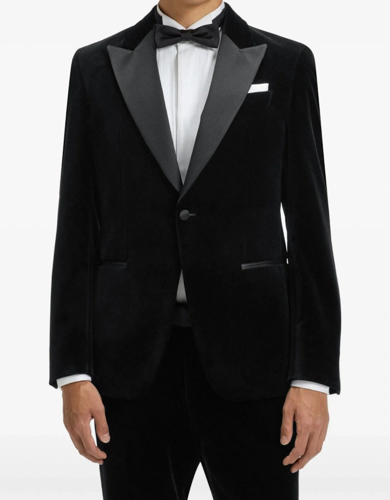 H Hutson 254 Tux Jacket Black